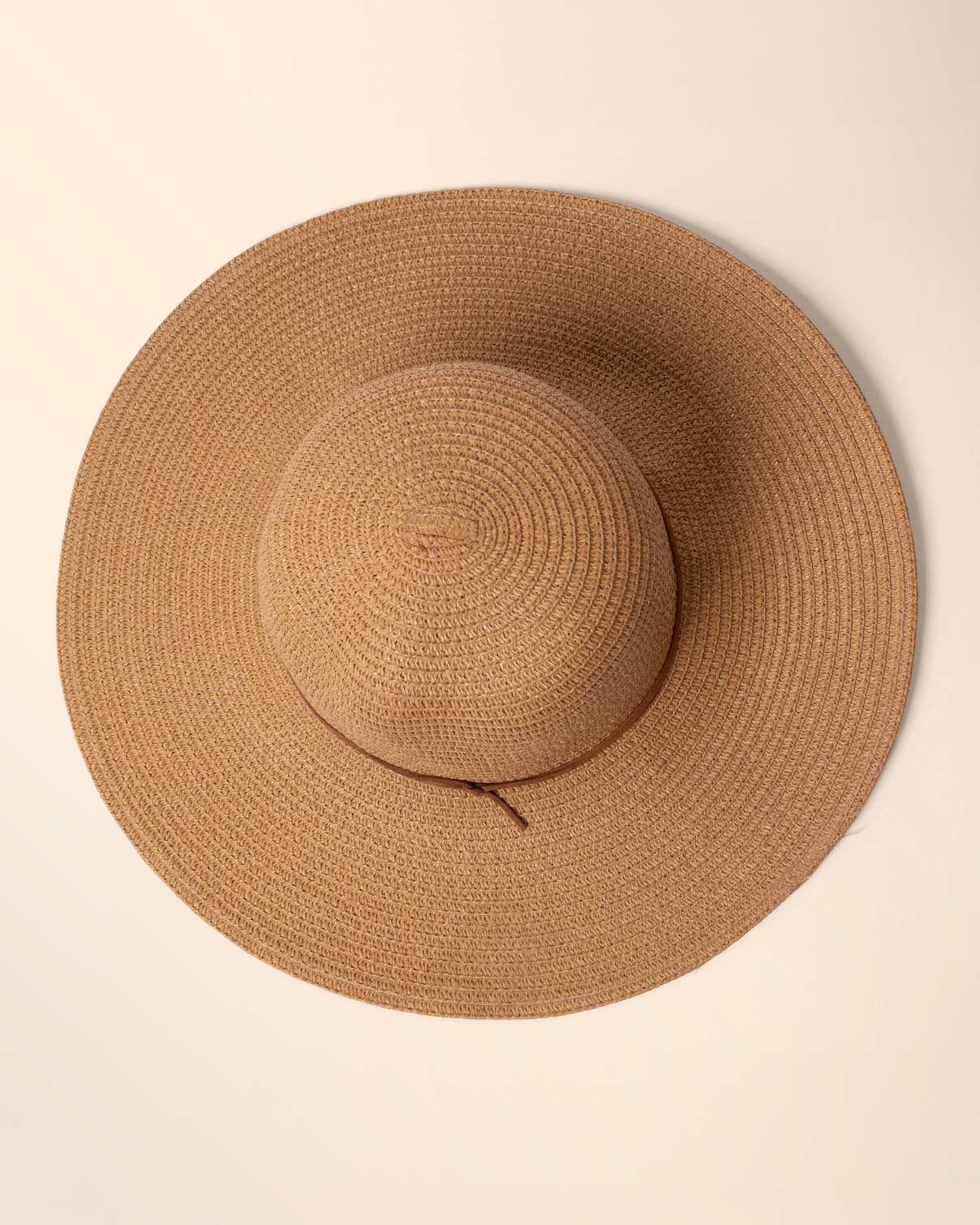 Sombrero camel tira de suede