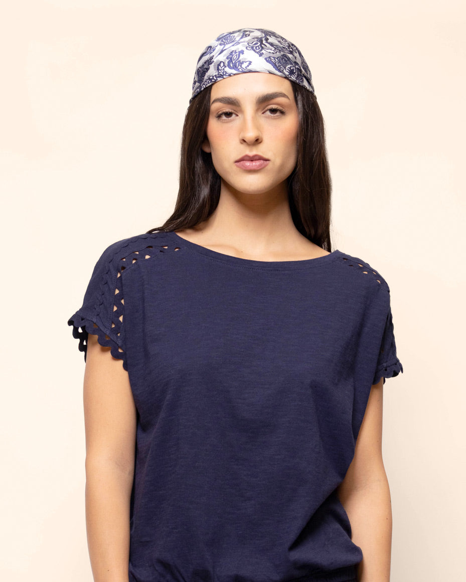 Mascada estampado marino