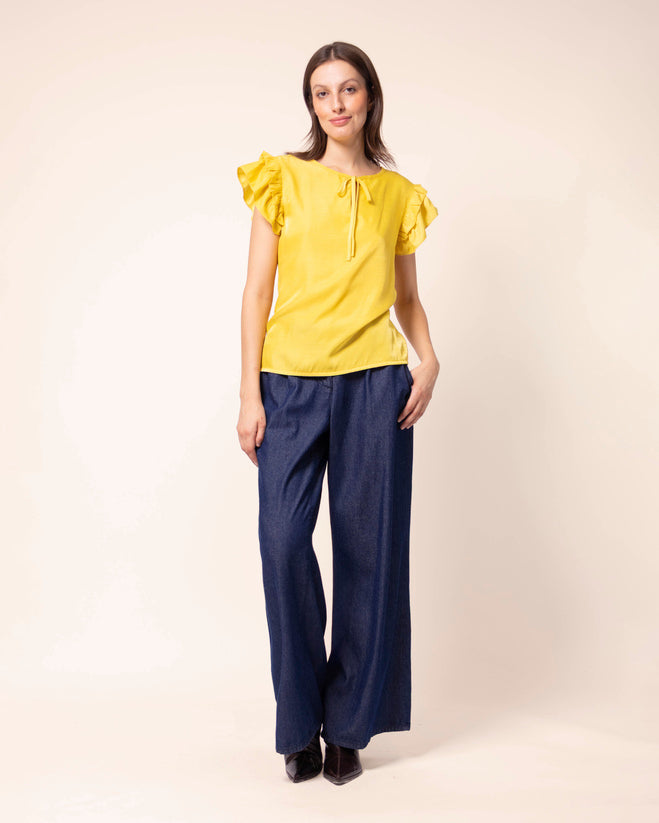 blusa-mujer-amarilla-con-lazo-y-volantes