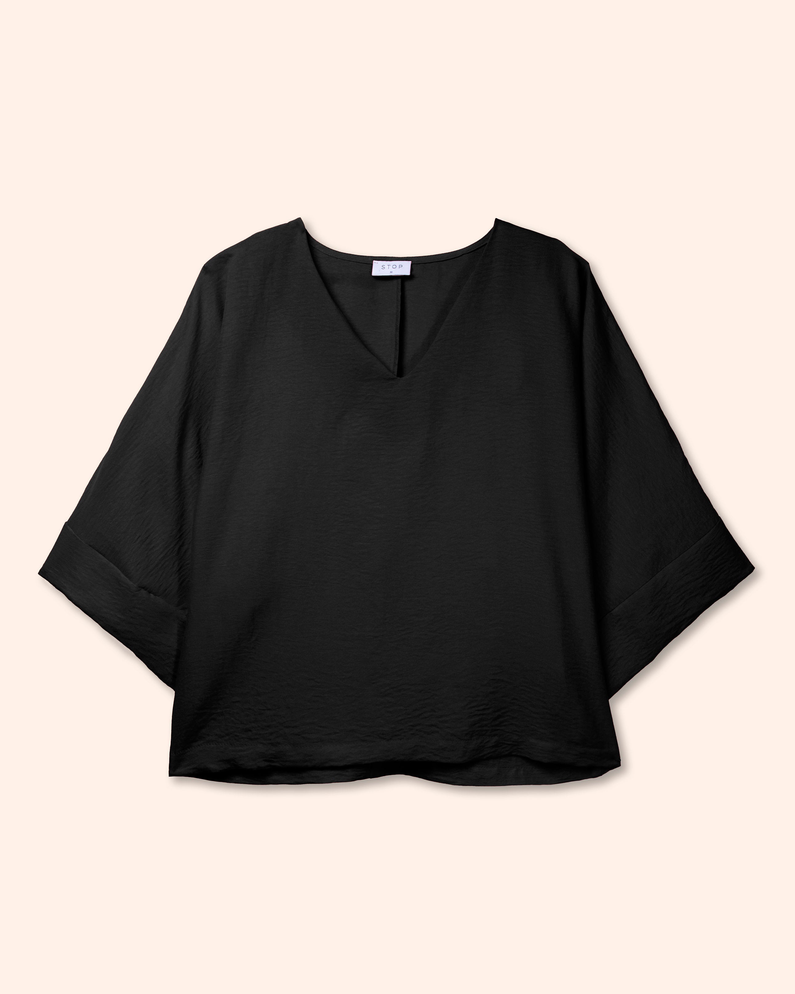 blusa-casual-negra-manga-3-4