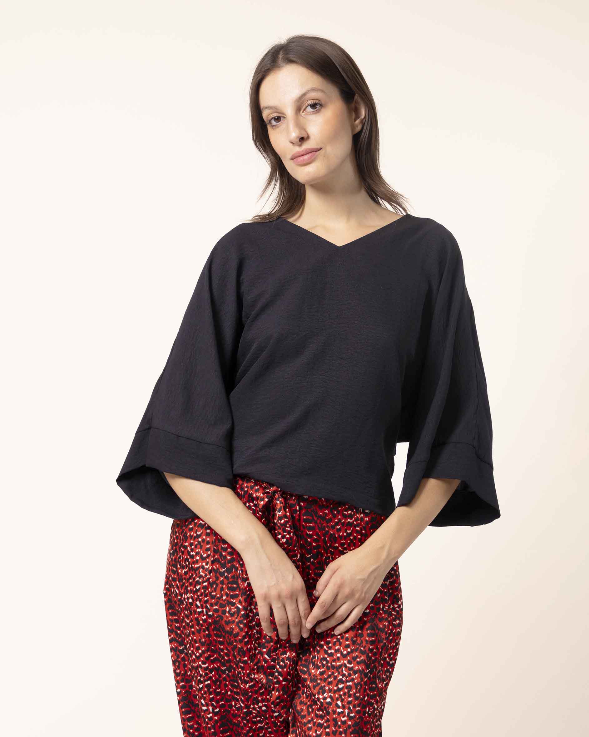 blusa-manga-tres-cuartos-negro