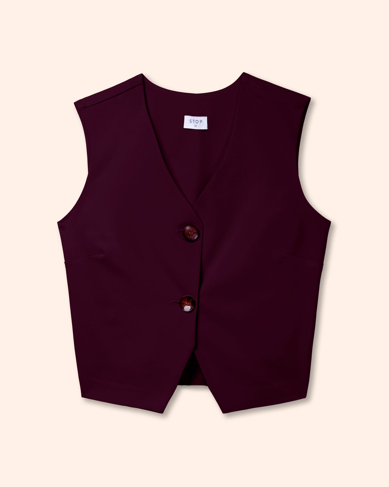 chaleco‑corto‑vino‑STOP‑cuello‑v‑botones