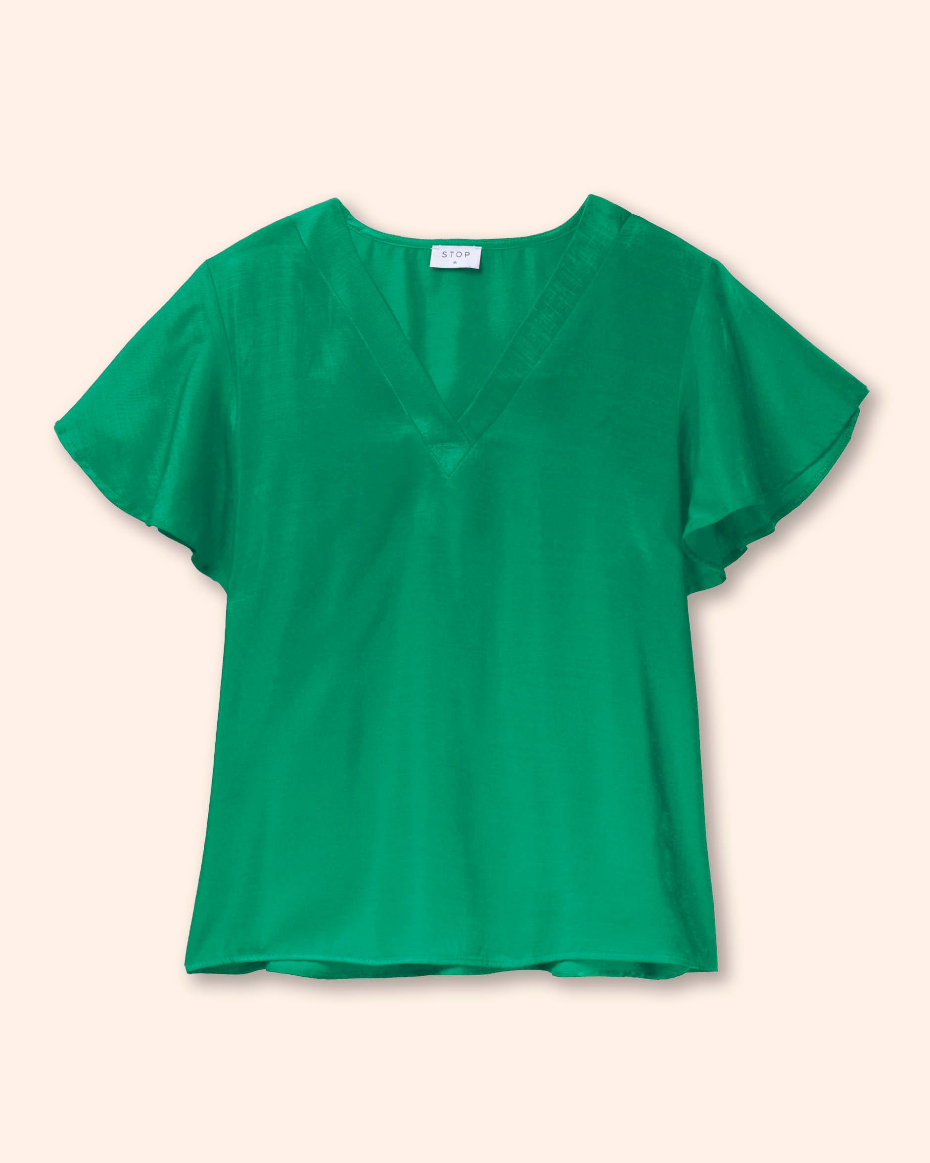 blusa‑verde‑cuello‑v‑manga‑olan‑STOP