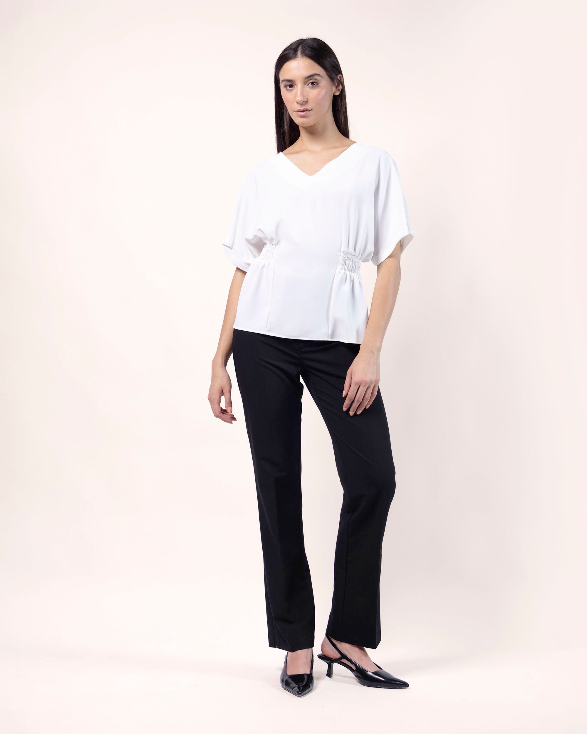 blusa-manga-corta-amplia-ivory
