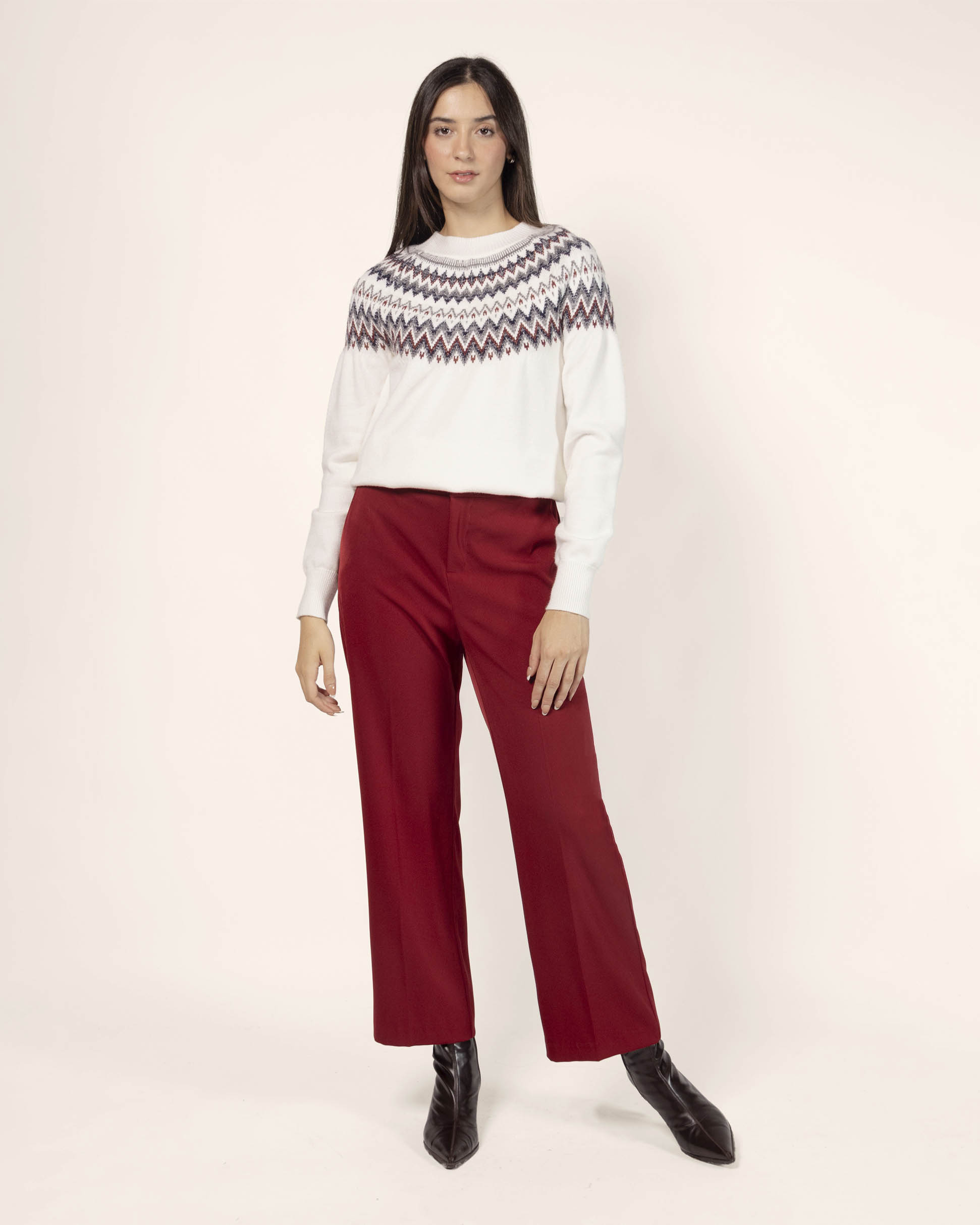 Pantalón amplio elástico espalda