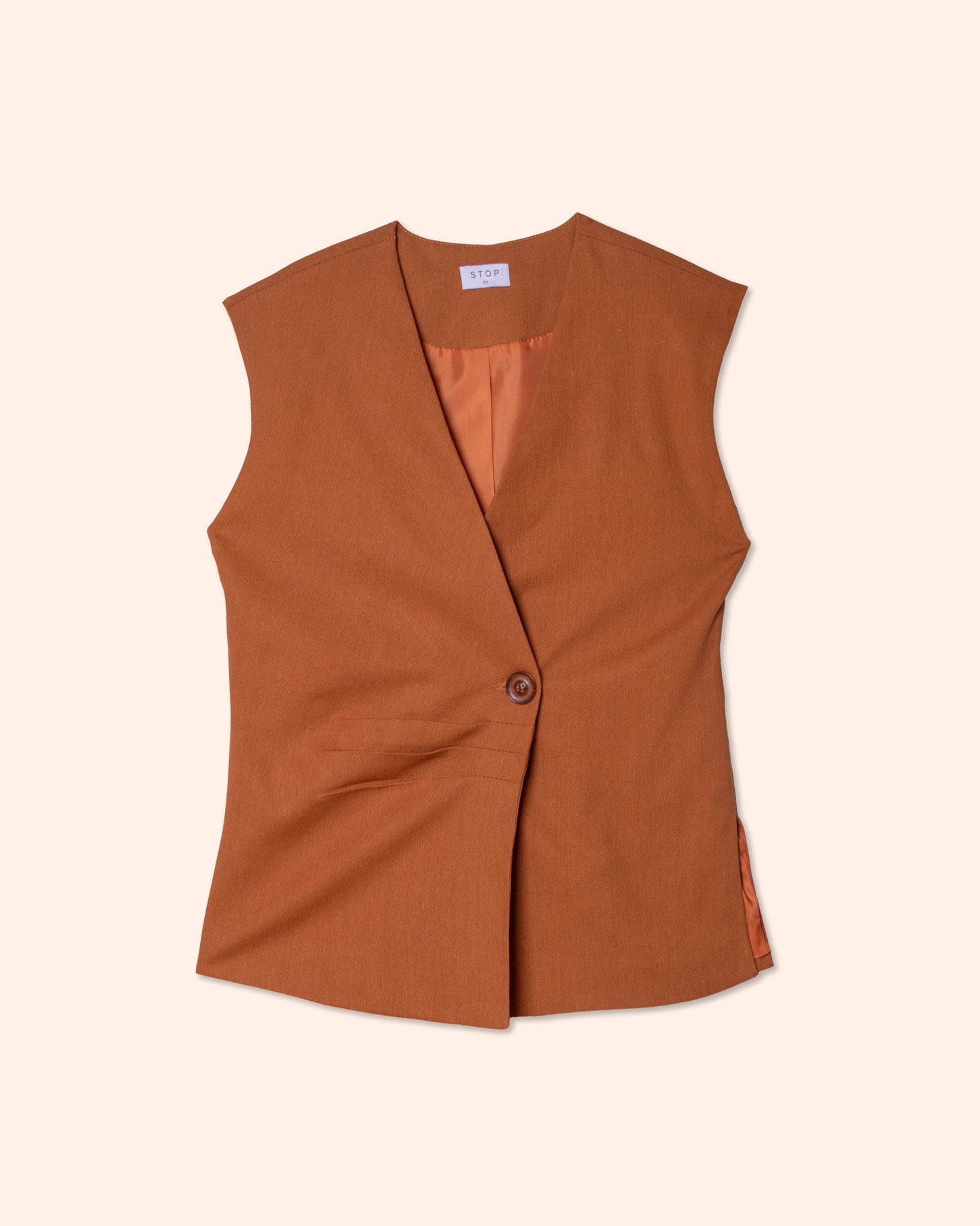 Chaleco lino con pinzas