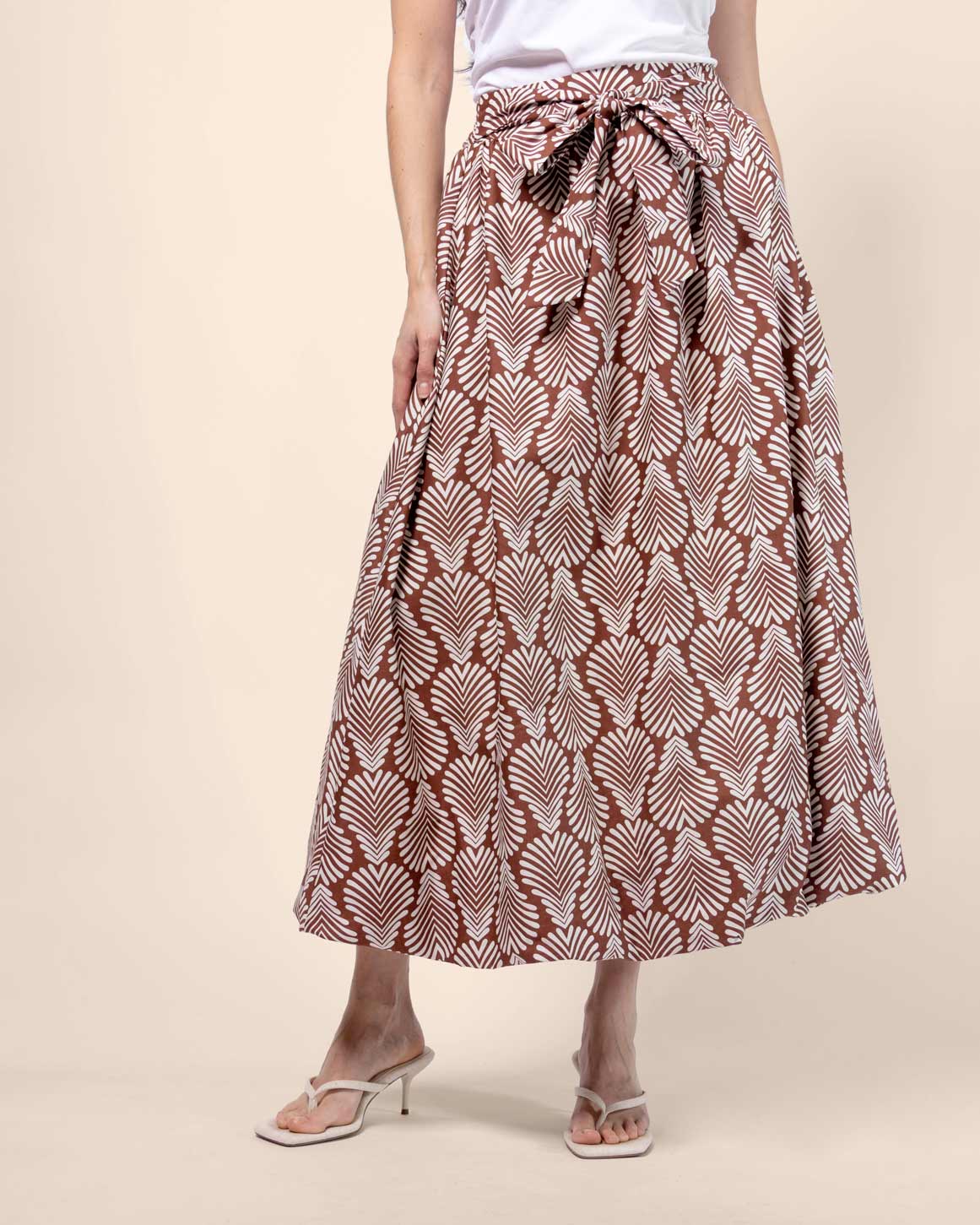 Falda globo estampada