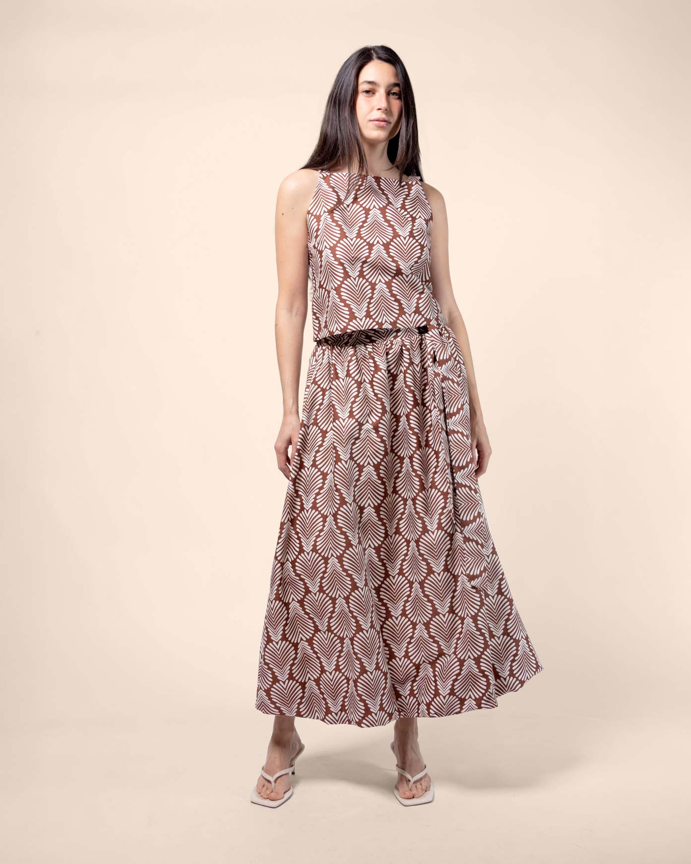 Blusa estampada tirante ancho