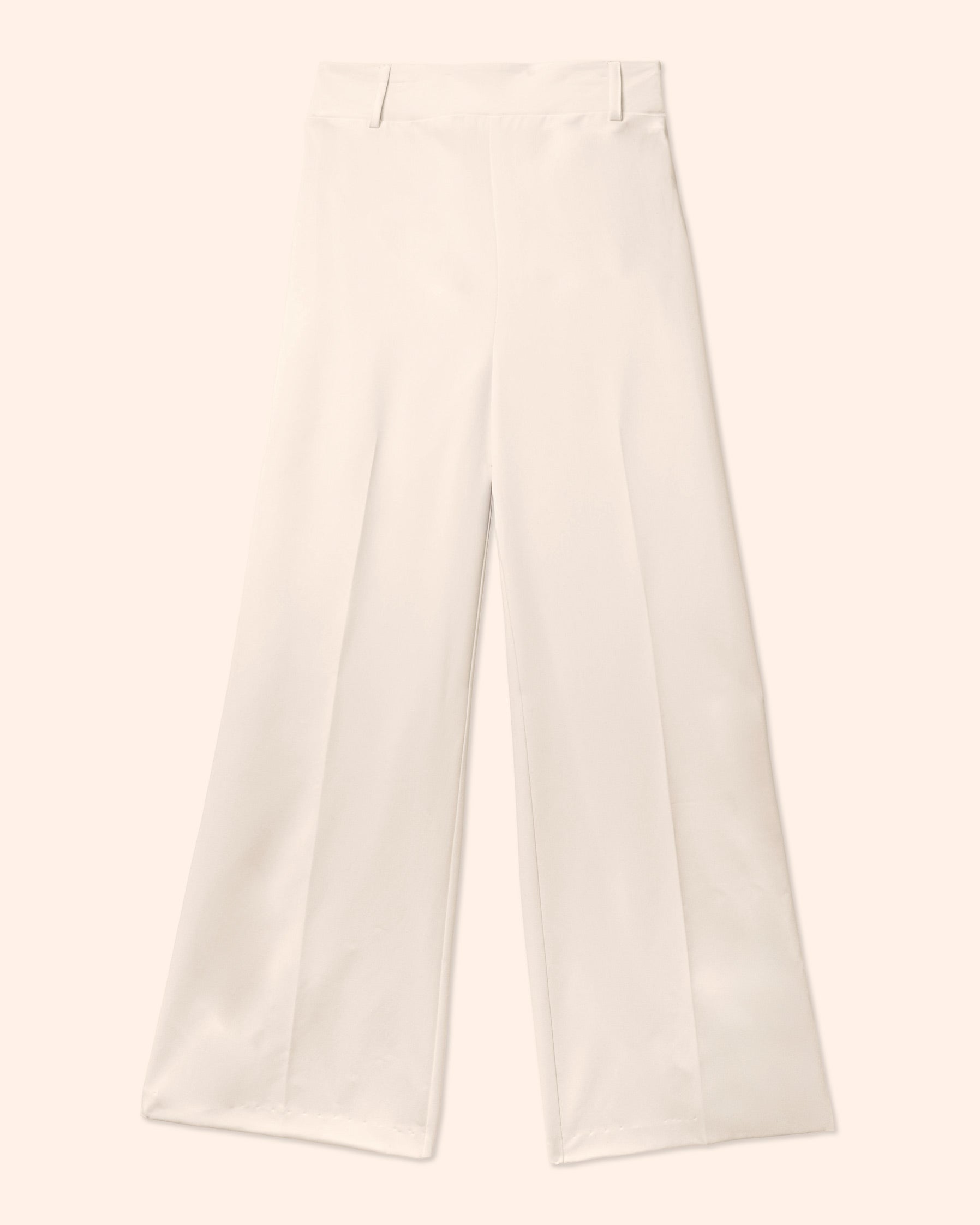 Pantalón recto pretina lisa al frente