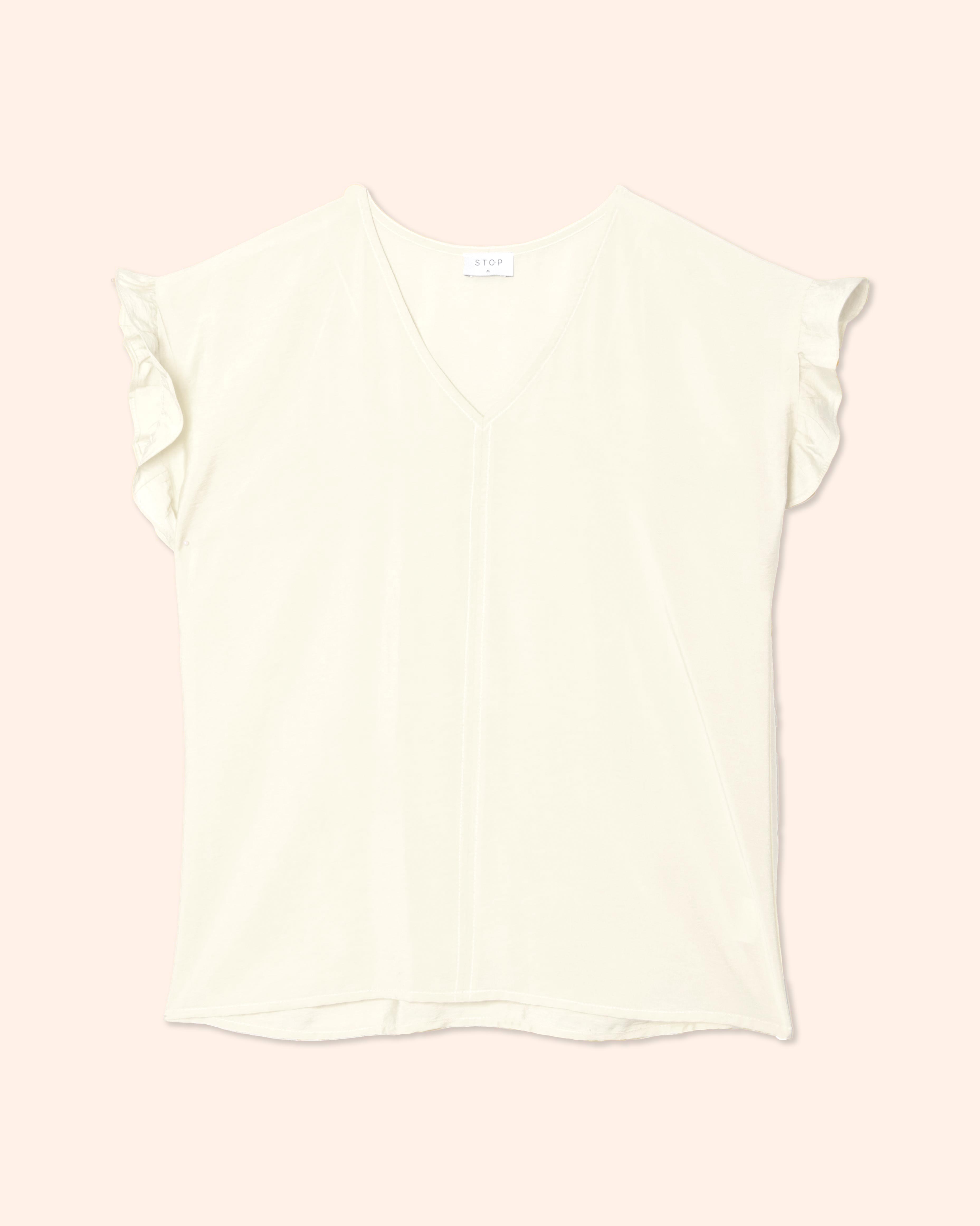 Blusa mini olán en manga cuello V
