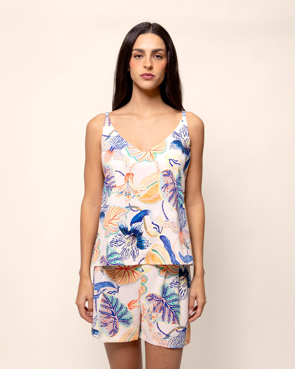Blusa de tirantes cuello V