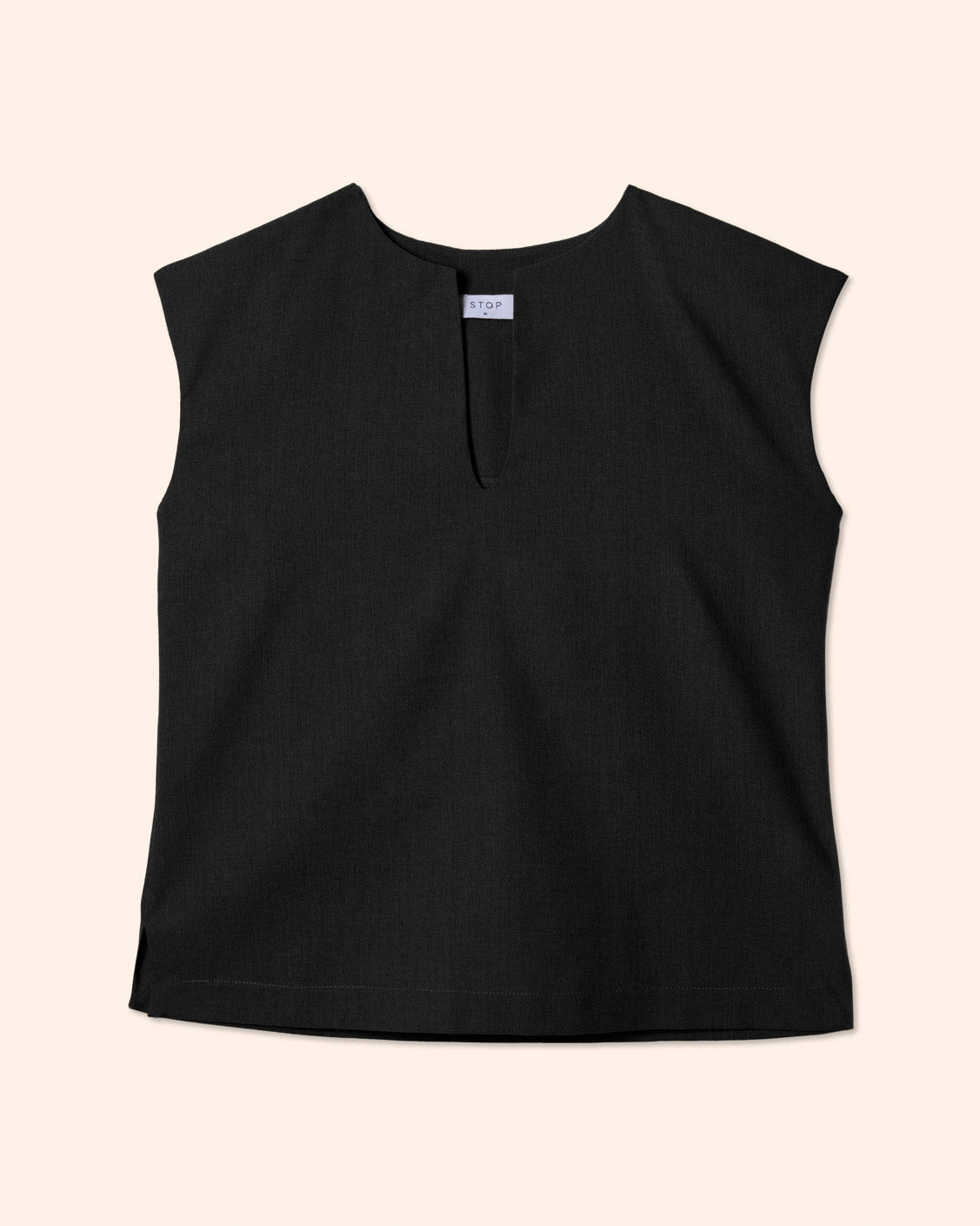 Blusa sin mangas escote pico