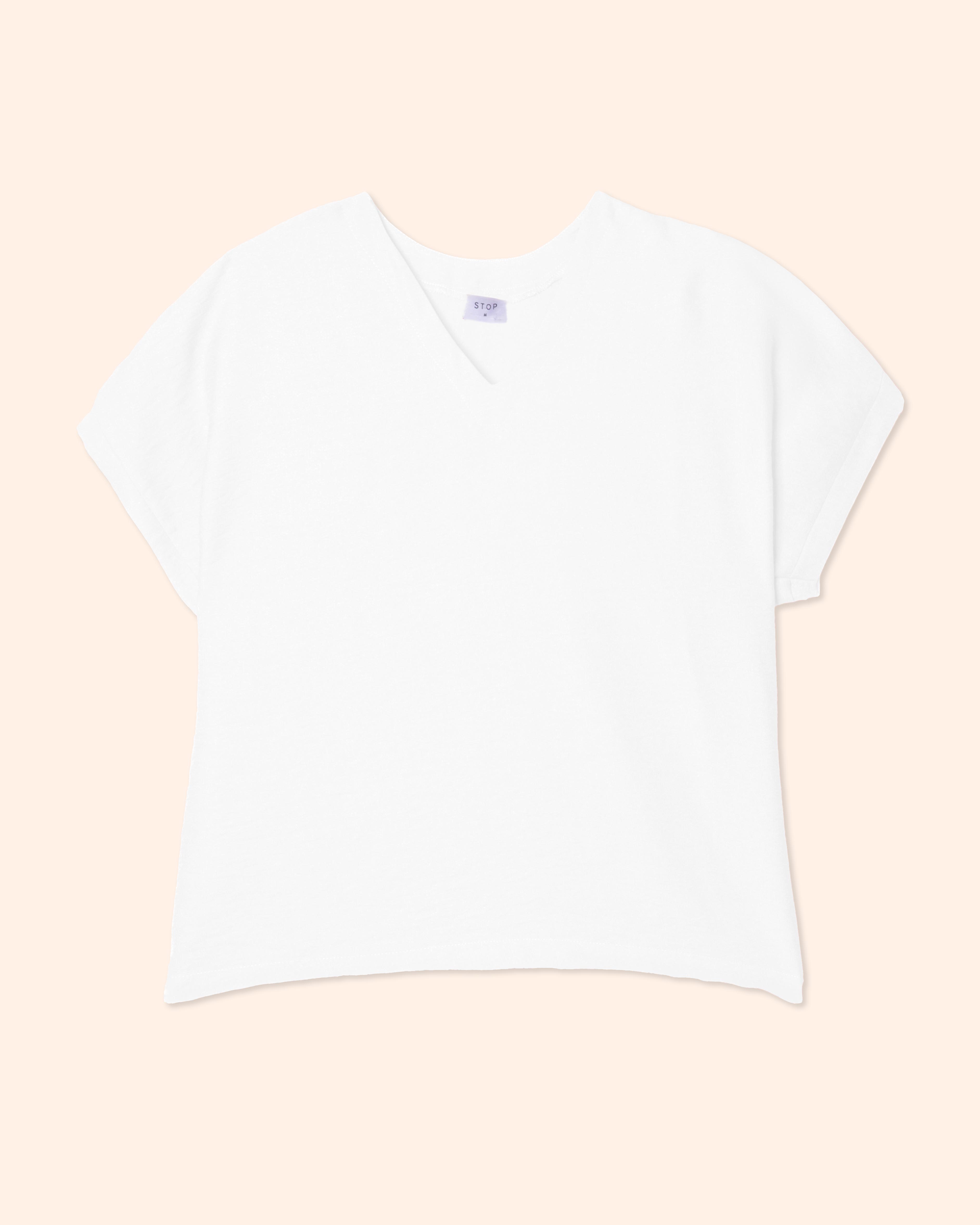 Blusa cuello en V manga corrida
