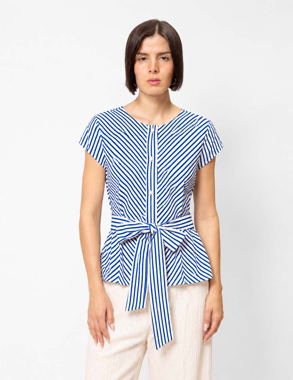 Blusa rayas con botones