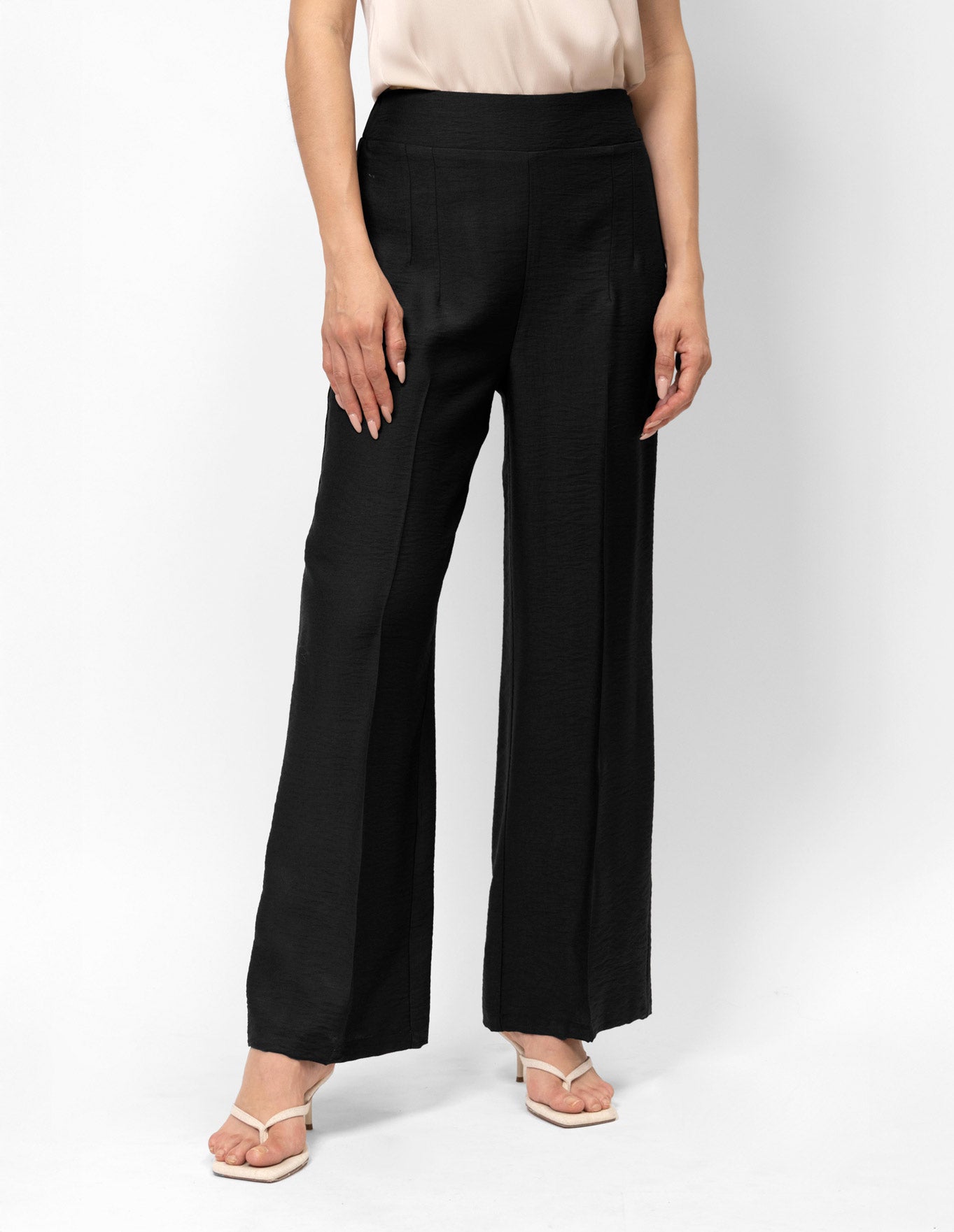 Pantalón pierna recta viscosa