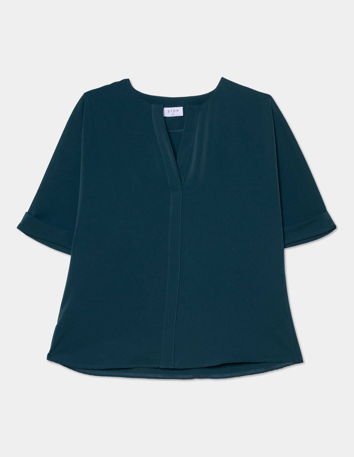 Blusa satinada manga 3/4