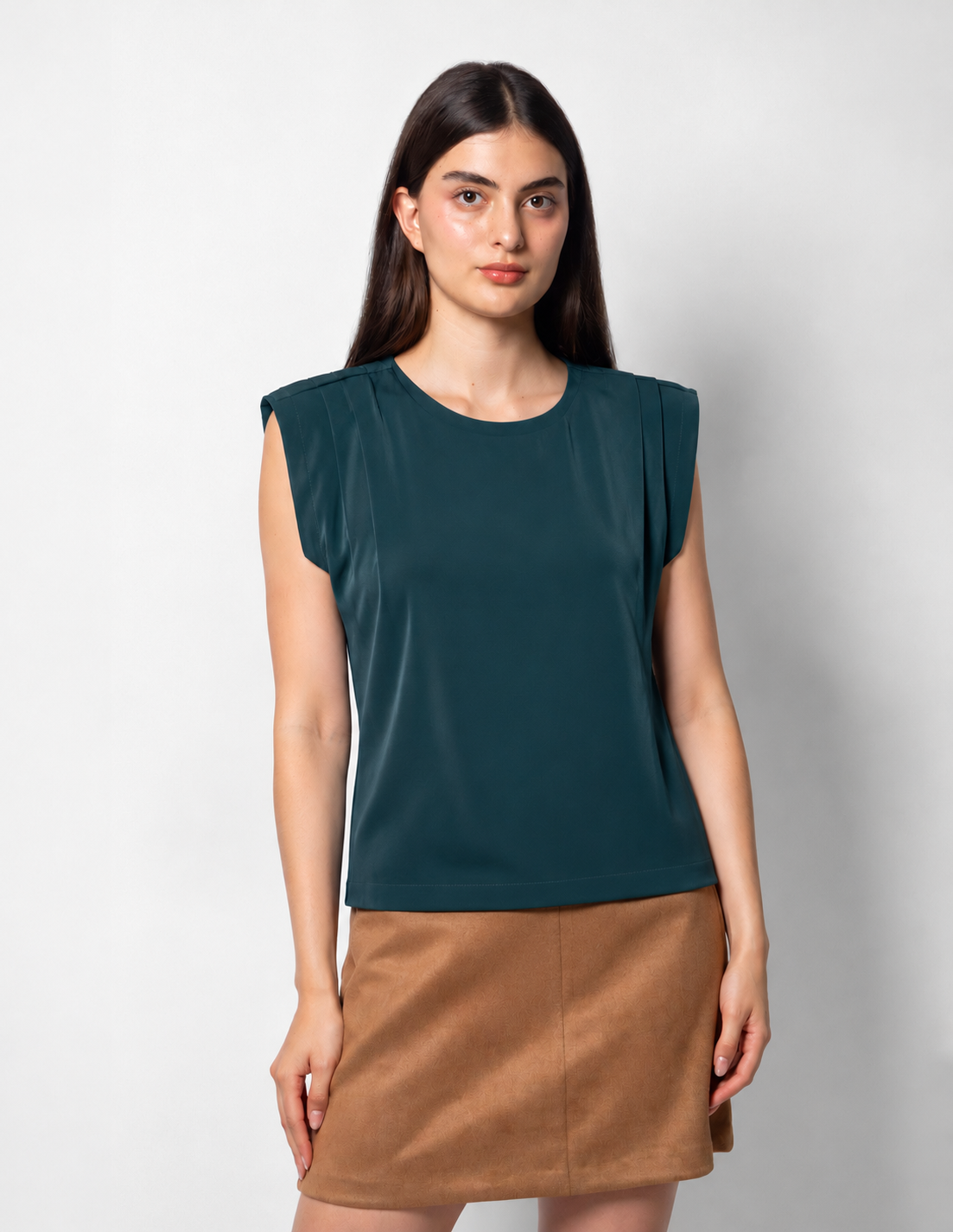 Blusa manga pliegue